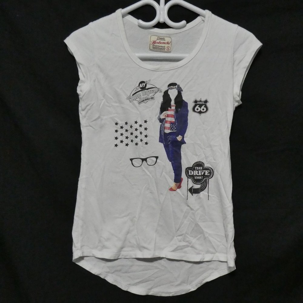 HERBENCH, size small, limited edition graphic print T-Shirt, mint condition